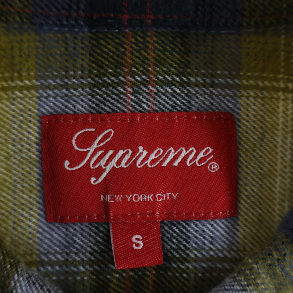 SUPREME(シュプリーム) 22SS Brushed Plaid Flannel Shirt ブラッシュド フランネルシャツ 長袖シャツ イエロー