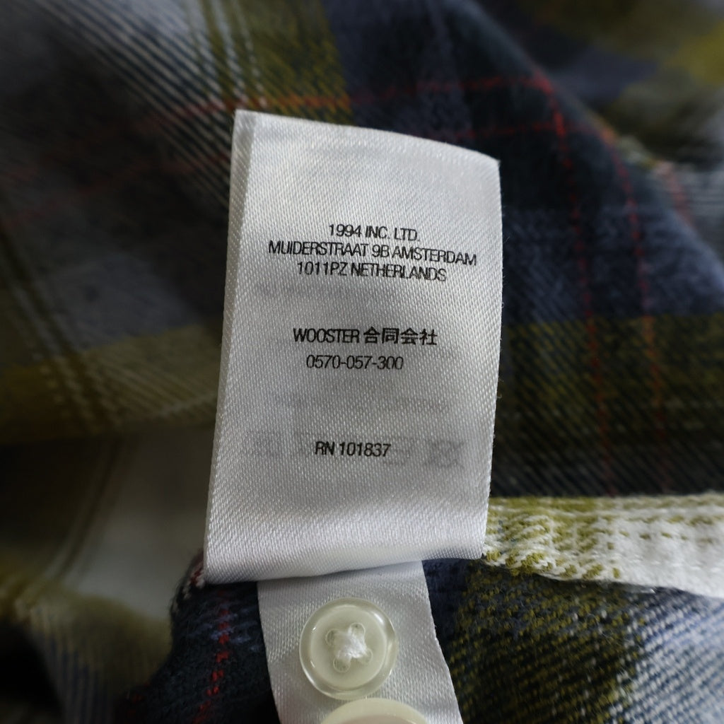 SUPREME(シュプリーム) 22SS Brushed Plaid Flannel Shirt ブラッシュド フランネルシャツ 長袖シャツ イエロー