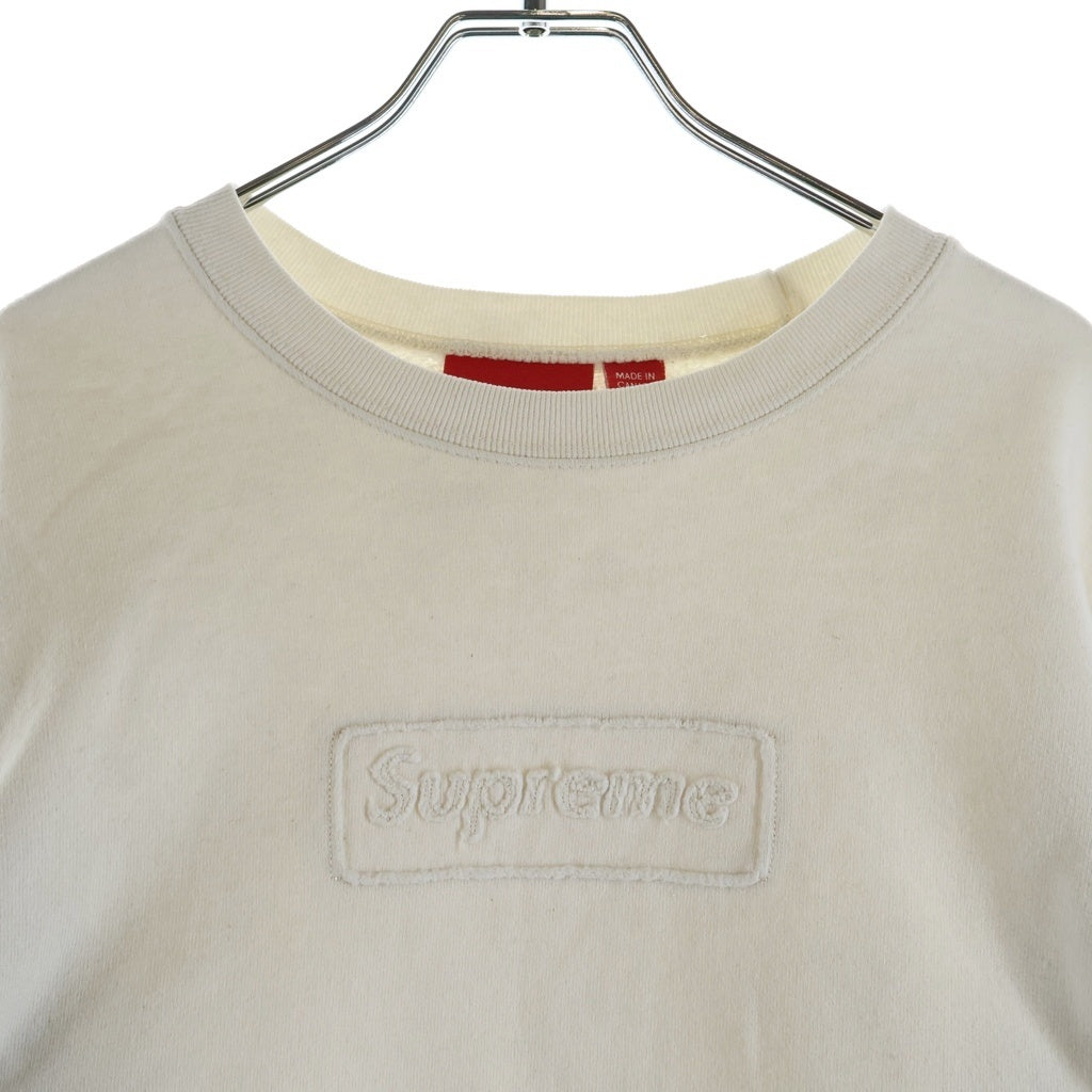 SUPREME(シュプリーム) 20SS Cutout Logo Crewneck カットアウトロゴ クルーネックスウェットトレーナー アイボリー