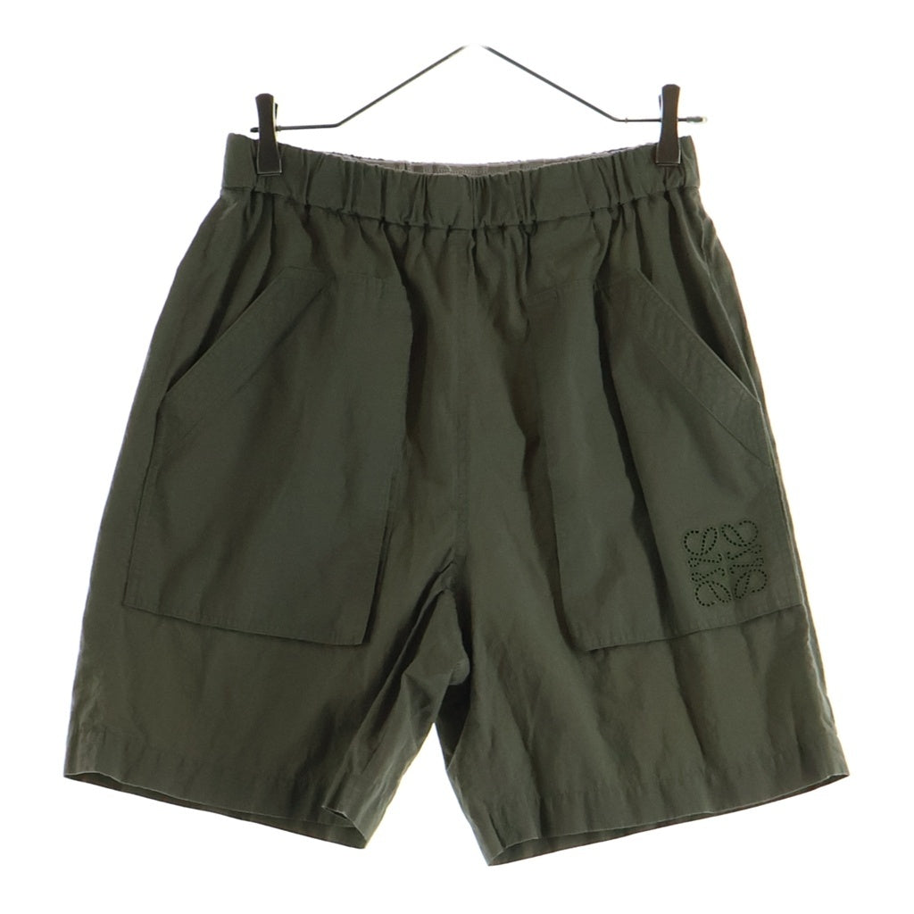 LOEWE(ロエベ) Paula's Ibiza Shorts パウラズ イビザ アナグラム ポプリン コットンショーツ ハーフパンツ カーキ S616Y04X66