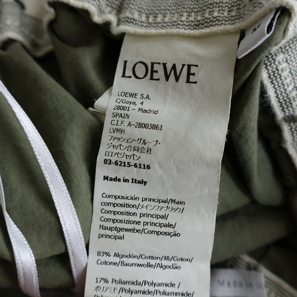 LOEWE(ロエベ) Paula's Ibiza Shorts パウラズ イビザ アナグラム ポプリン コットンショーツ ハーフパンツ カーキ S616Y04X66