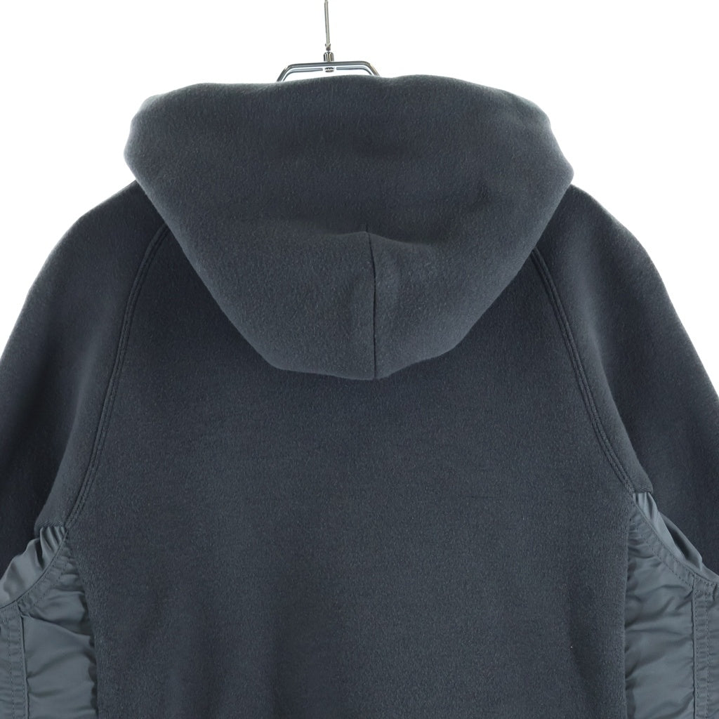 Sacai(サカイ) 22AW MA-1 Sponge Sweat Hoodie スポンジ プルオーバースウェットパーカー フーディー グレー SCM-044