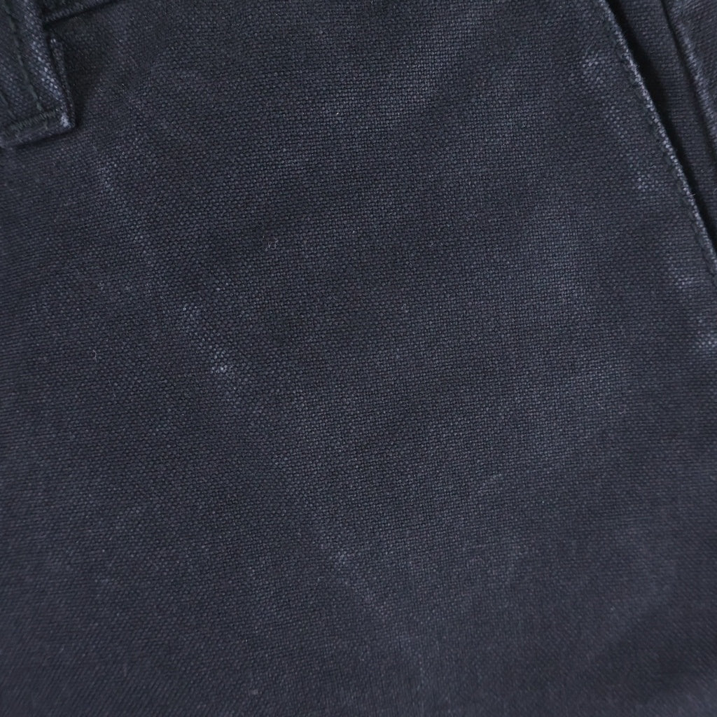 CHROME HEARTS(クロムハーツ) CARPENTER CEMETERY CROSS PATCH カーペンター バックポケット レザーセメタリークロスパッチ ロング デニムパンツ ブラック
