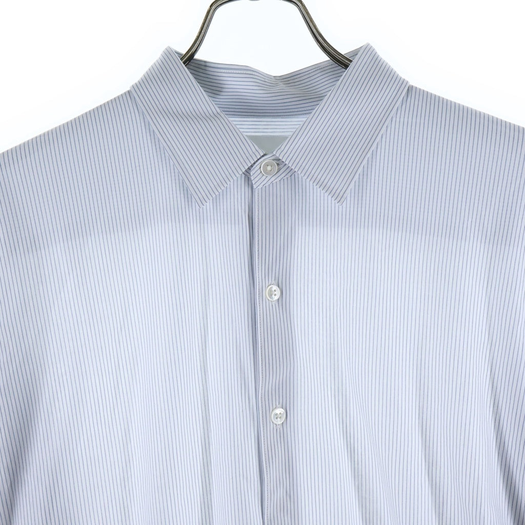 NO BRAND(ノーブランド) KANEMASA PHIL 46G STRIPE ATMOSPHERE SHIRT カネマサフィル ストライプ アトモスフィア 長袖シャツ ホワイト KM26S-024WB