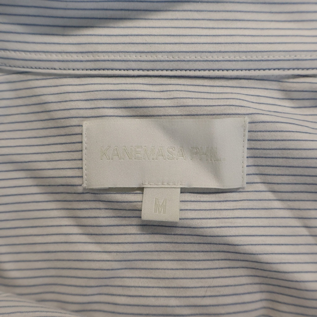 NO BRAND(ノーブランド) KANEMASA PHIL 46G STRIPE ATMOSPHERE SHIRT カネマサフィル ストライプ アトモスフィア 長袖シャツ ホワイト KM26S-024WB