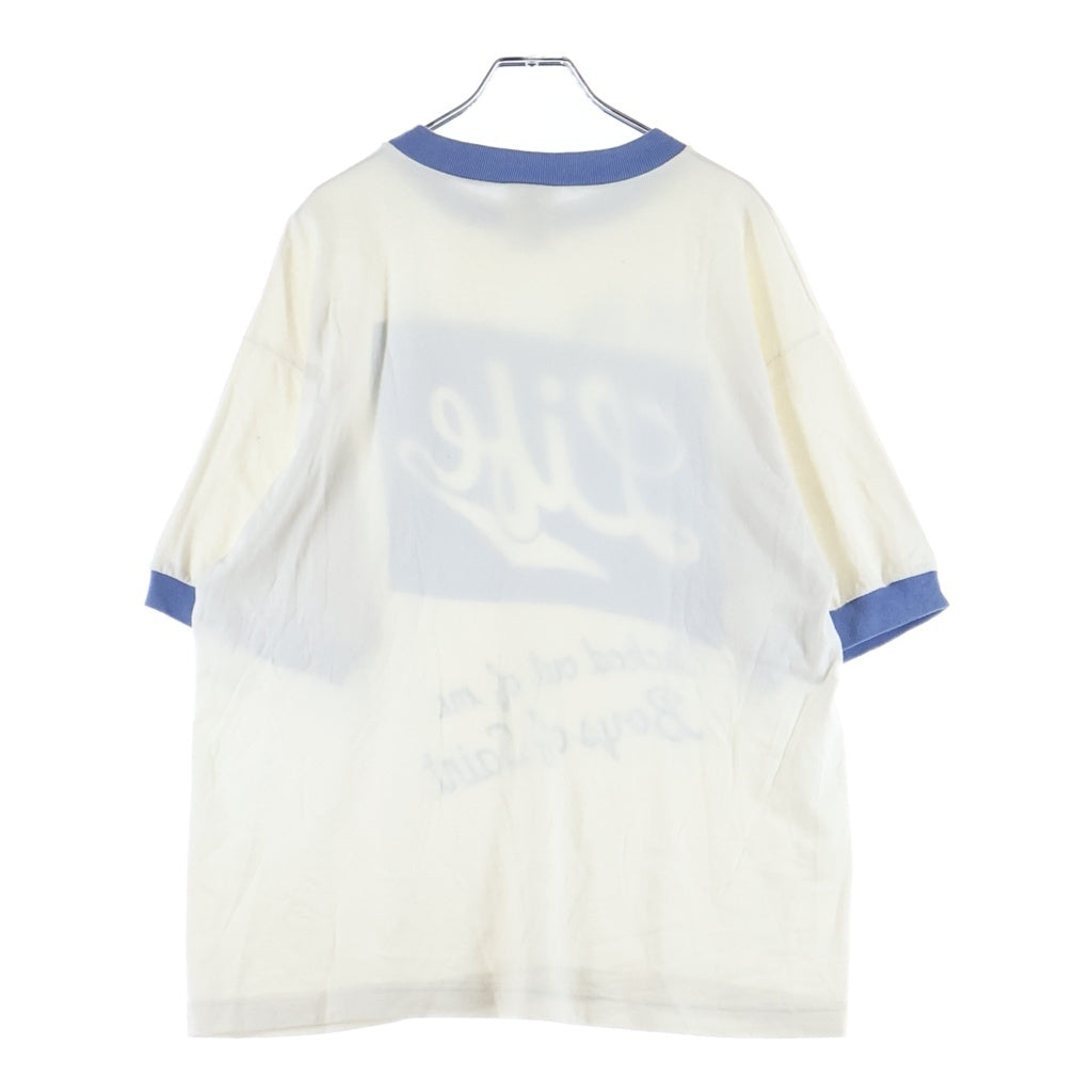 SAINT MICHAEL(セントマイケル) 26SS ×Boys of Summer BOS SS T-SHIRT RINGER TEE ボーイズ オブ サマー リンガークルーネック半袖Tシャツカットソー ホワイト SM-MK8-0000-C16