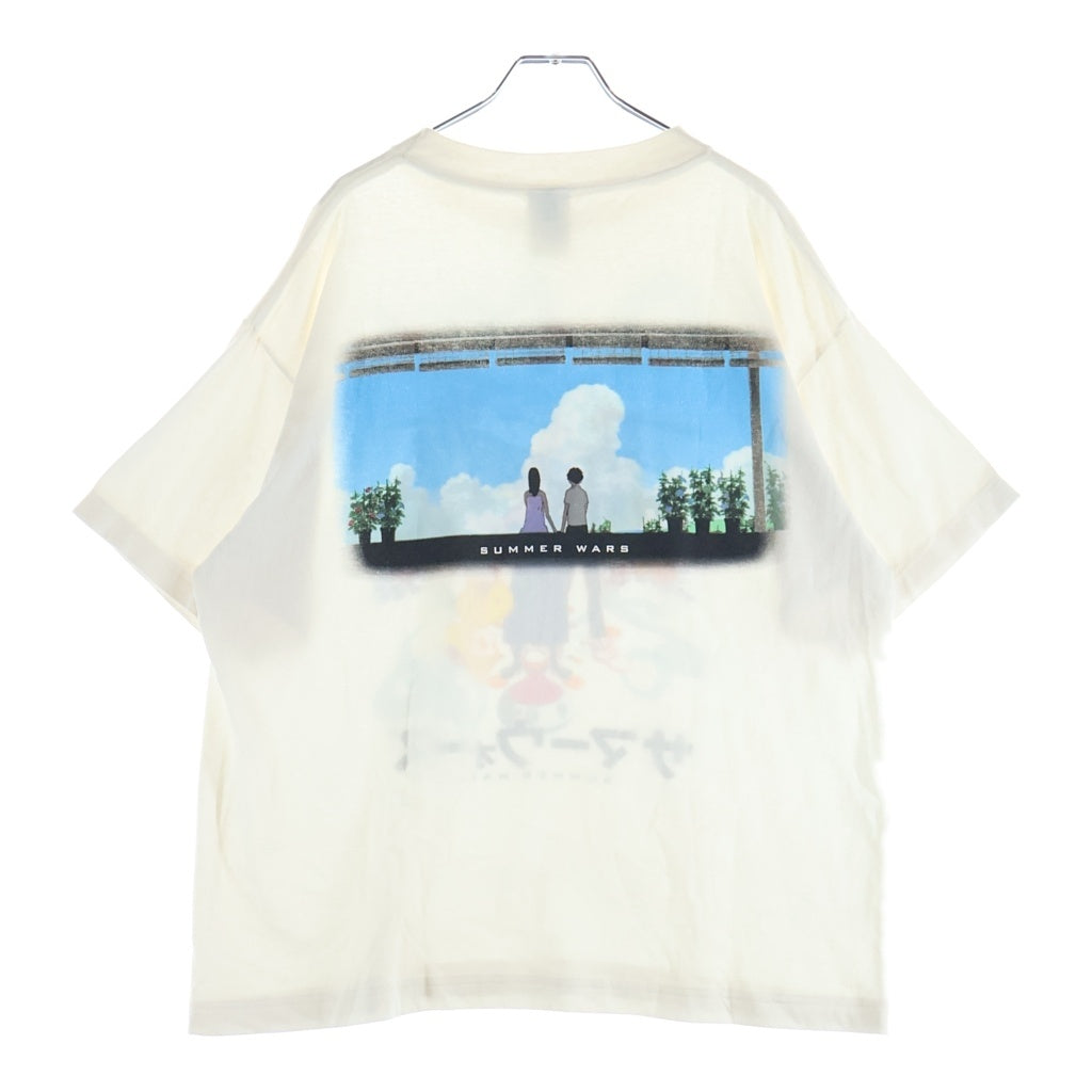 SAINT MICHAEL(セントマイケル) 24AW ×GEEKS RULE サマーウォーズ 半袖Tシャツ カットソー クルーネック ホワイト SM-YS1-0000-C28