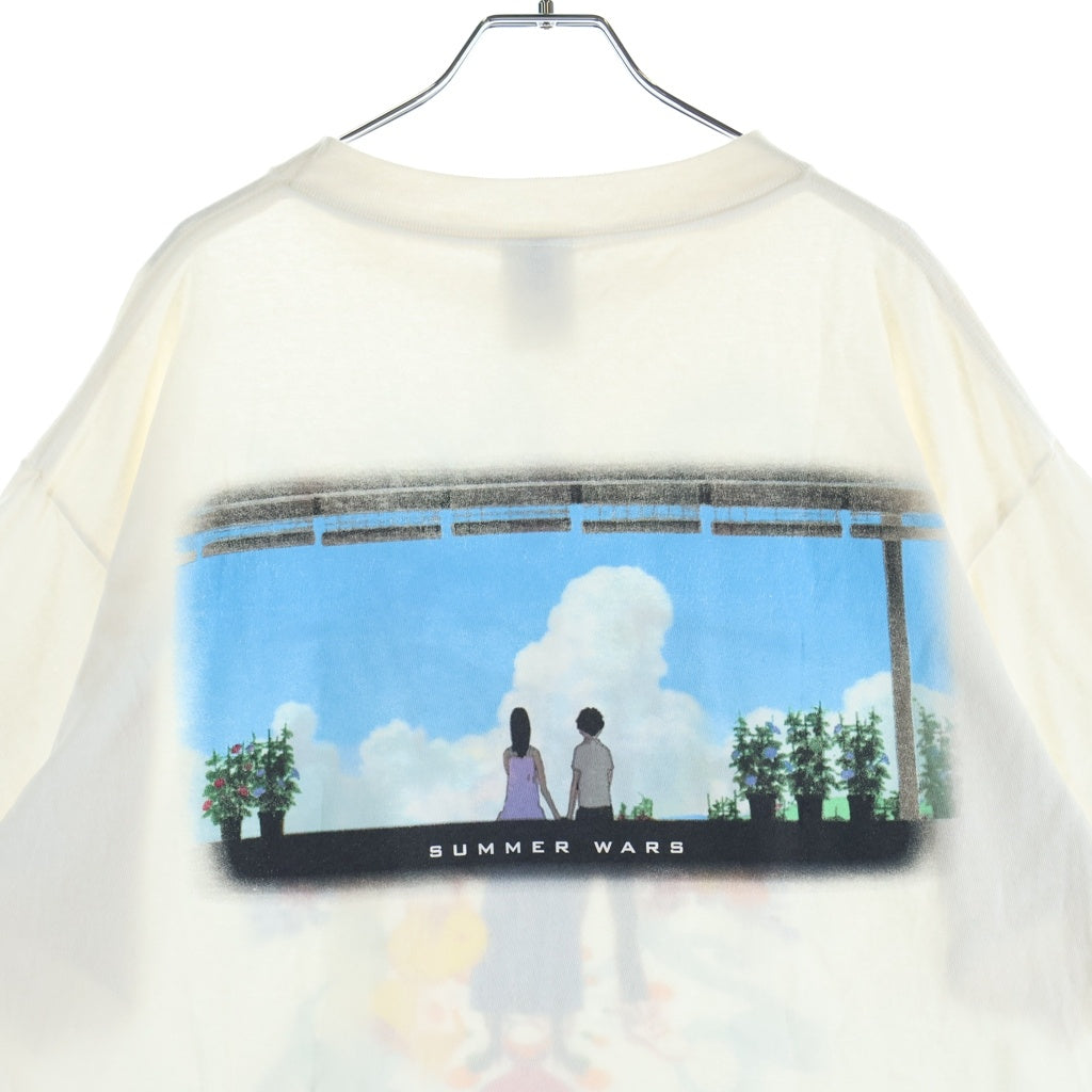 SAINT MICHAEL(セントマイケル) 24AW ×GEEKS RULE サマーウォーズ 半袖Tシャツ カットソー クルーネック ホワイト SM-YS1-0000-C28
