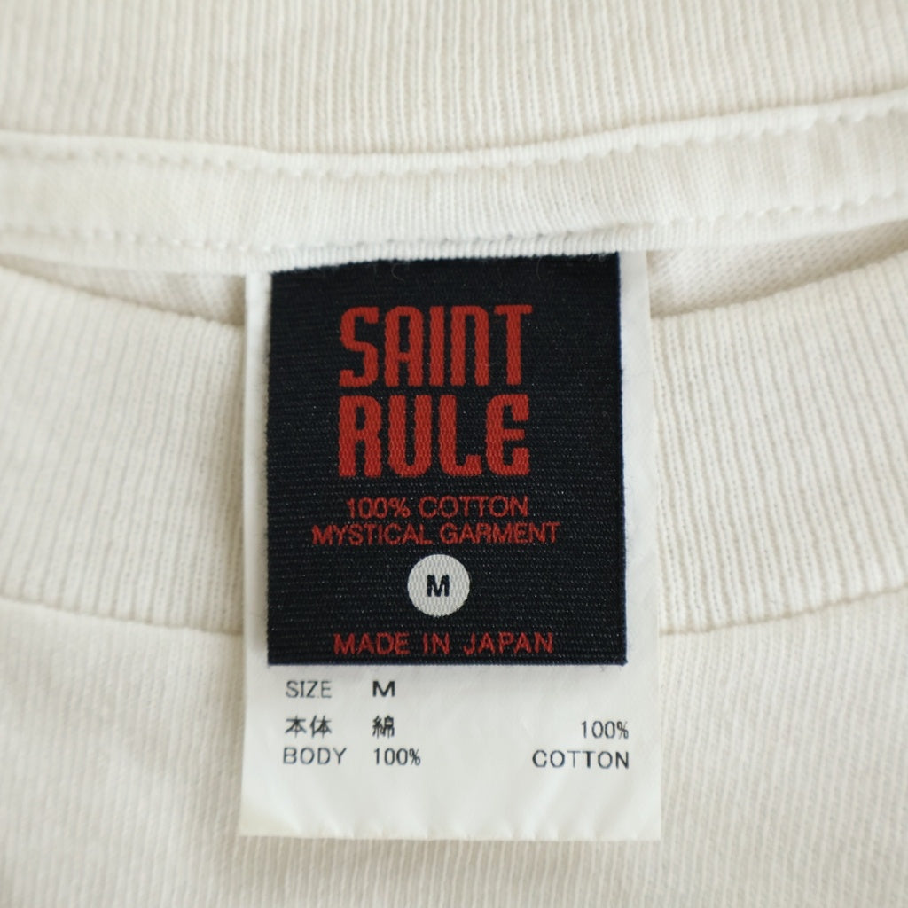 SAINT MICHAEL(セントマイケル) 24AW ×GEEKS RULE サマーウォーズ 半袖Tシャツ カットソー クルーネック ホワイト SM-YS1-0000-C28