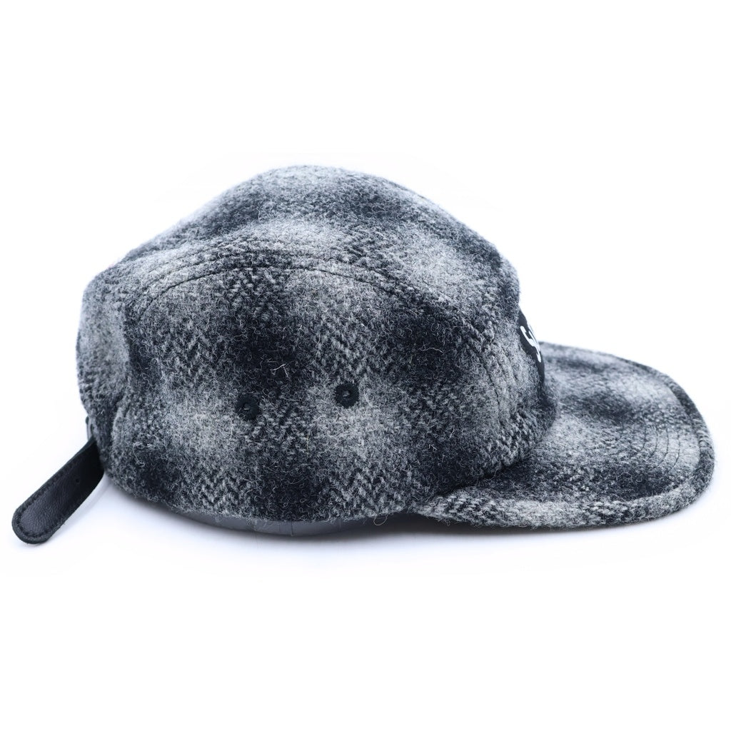 SUPREME(シュプリーム) ×25AW Harris Tweed Camp Cap ハリーズ ツイードキャンプ キャップ 帽子 ブラック