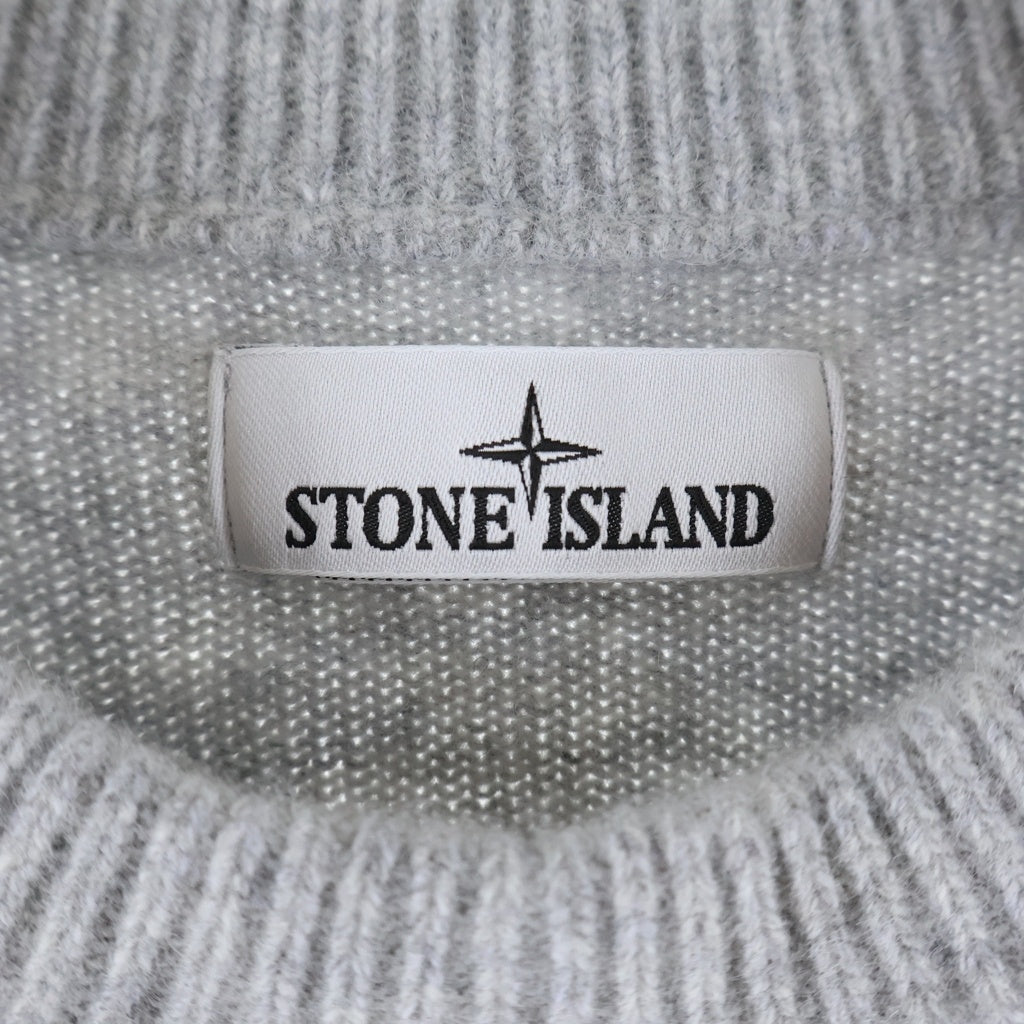 STONE ISLAND(ストーンアイランド) ロゴワッペン クルーネック ニットセーター グレー