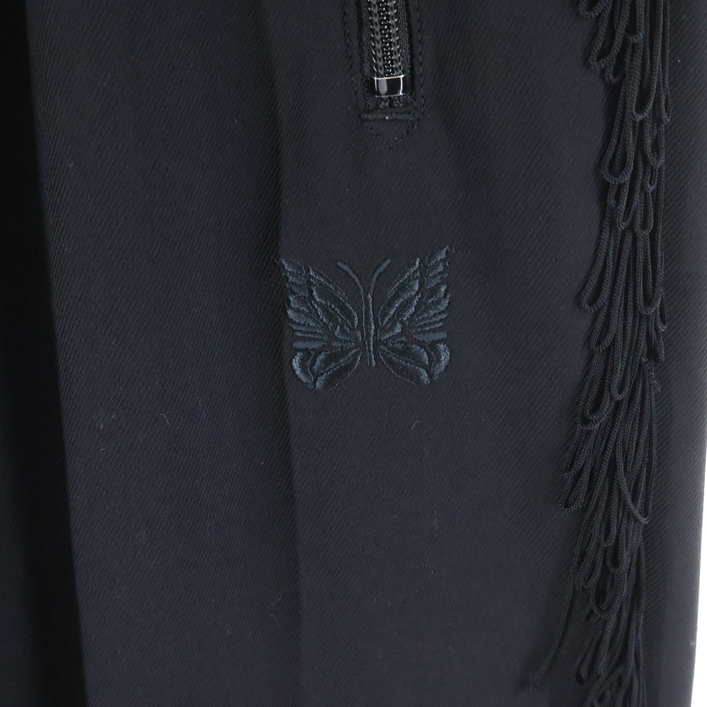 Needles(ニードルス) FRINGE BOOT CUT TRACK PANT フリンジ ブーツカット トラックパンツ ブラック