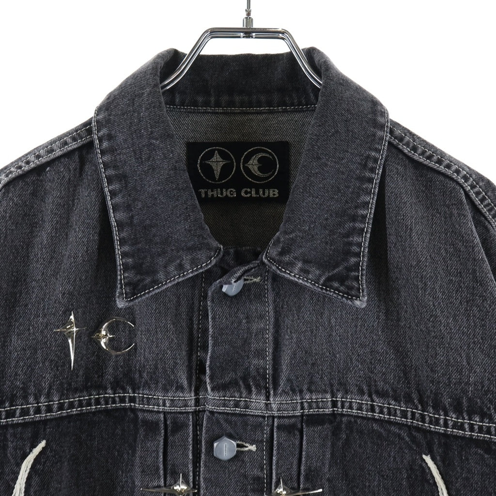 THUG CLUB(サグクラブ) 24SS Tribal Tree Denim Jacket トライバルツリー デニムジャケット ブラック TC24JK0802
