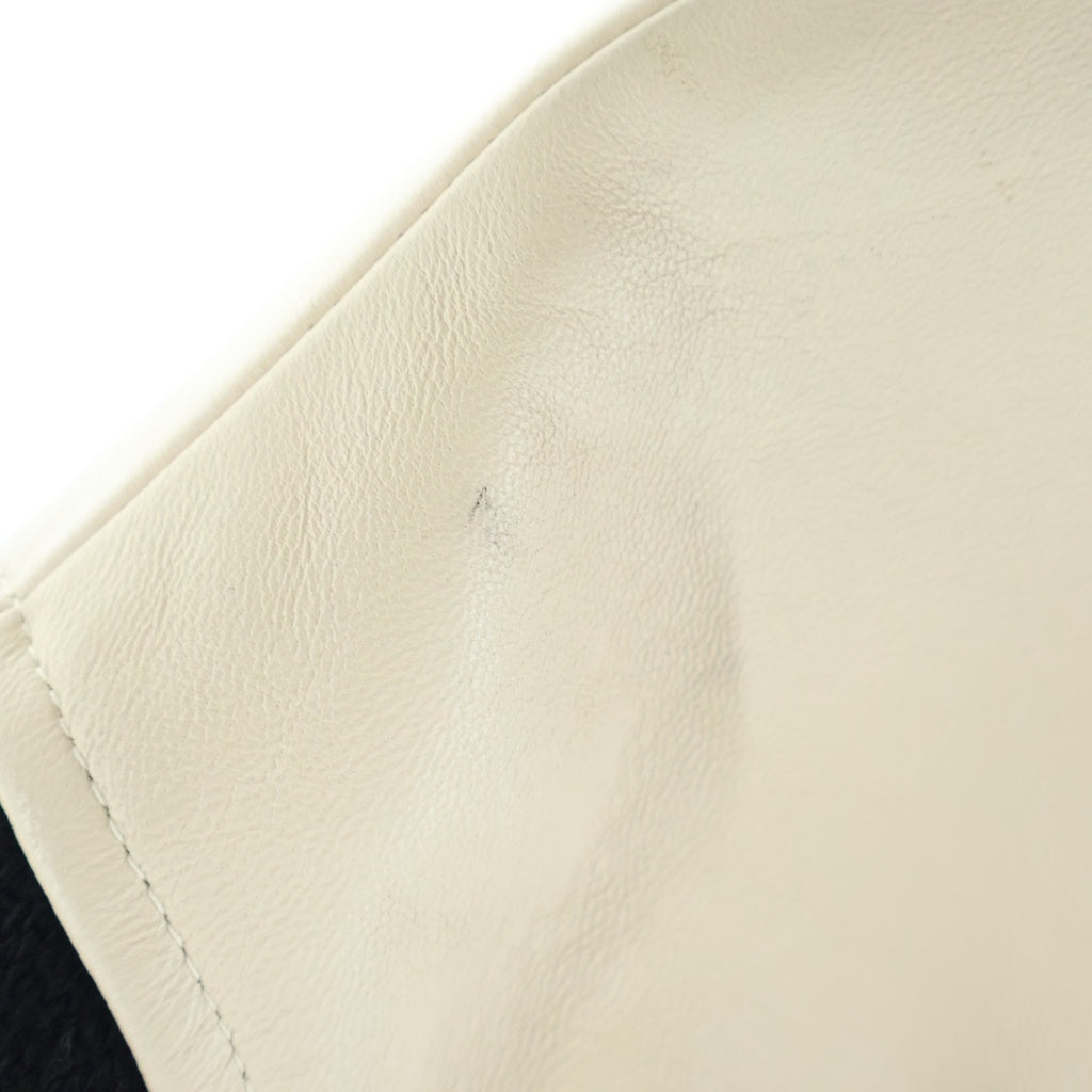 CELINE(セリーヌ) 19AW TEDDY JACKET レザー切り替え ウエスタン テディジャケット ブラック 2V534896C