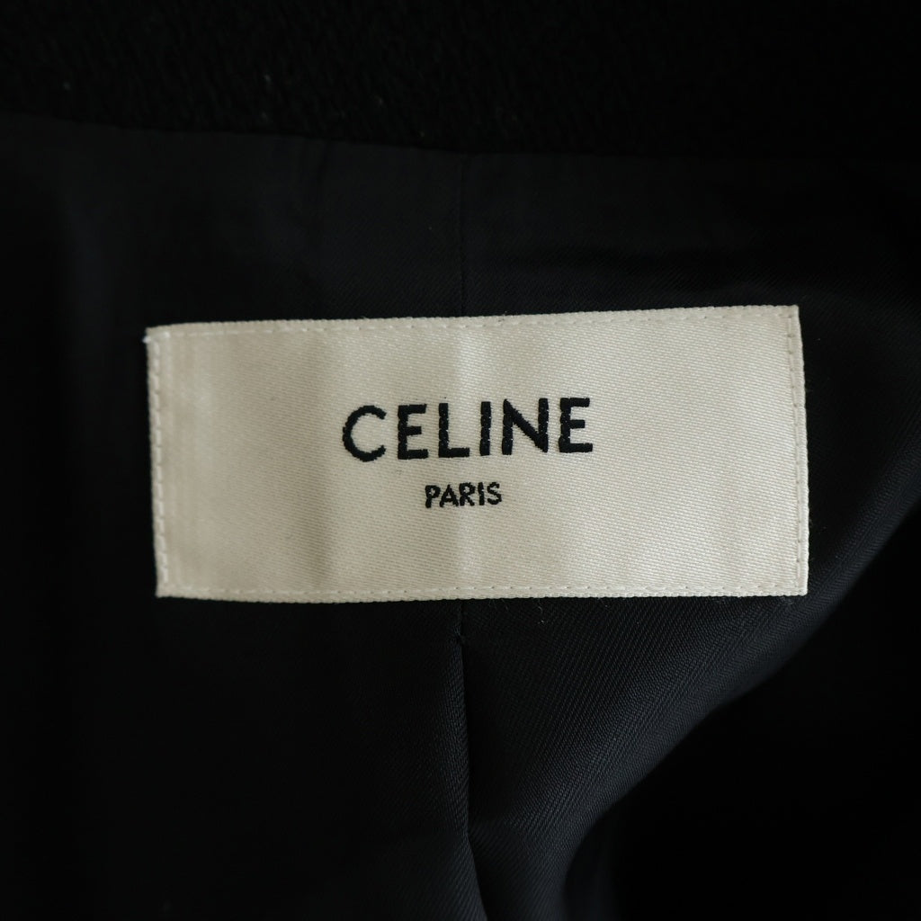CELINE(セリーヌ) 19AW TEDDY JACKET レザー切り替え ウエスタン テディジャケット ブラック 2V534896C