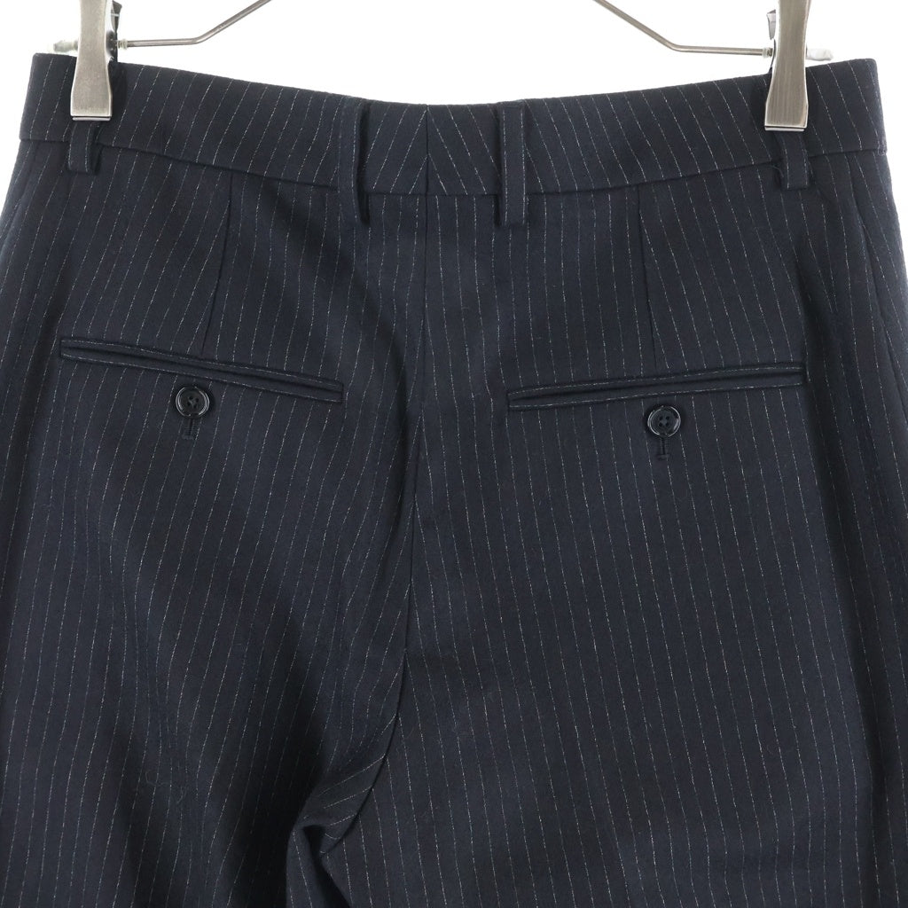 CELINE(セリーヌ) 22AW ウール ストライプ フレアスラックス ロングパンツ ブラック 2P401495R
