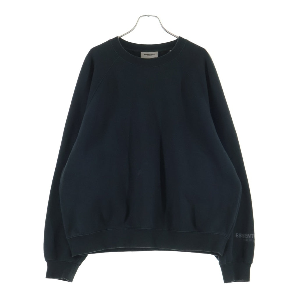FEAR OF GOD ESSENTIALS(フィアオブゴッド エッセンシャルズ) SWEAT SHIRT フェルトロゴ スウェットシャツ トレーナー クルーネック ブラック