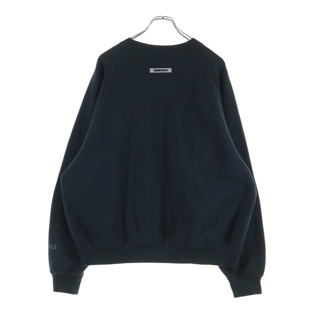 FEAR OF GOD ESSENTIALS(フィアオブゴッド エッセンシャルズ) SWEAT SHIRT フェルトロゴ スウェットシャツ トレーナー クルーネック ブラック