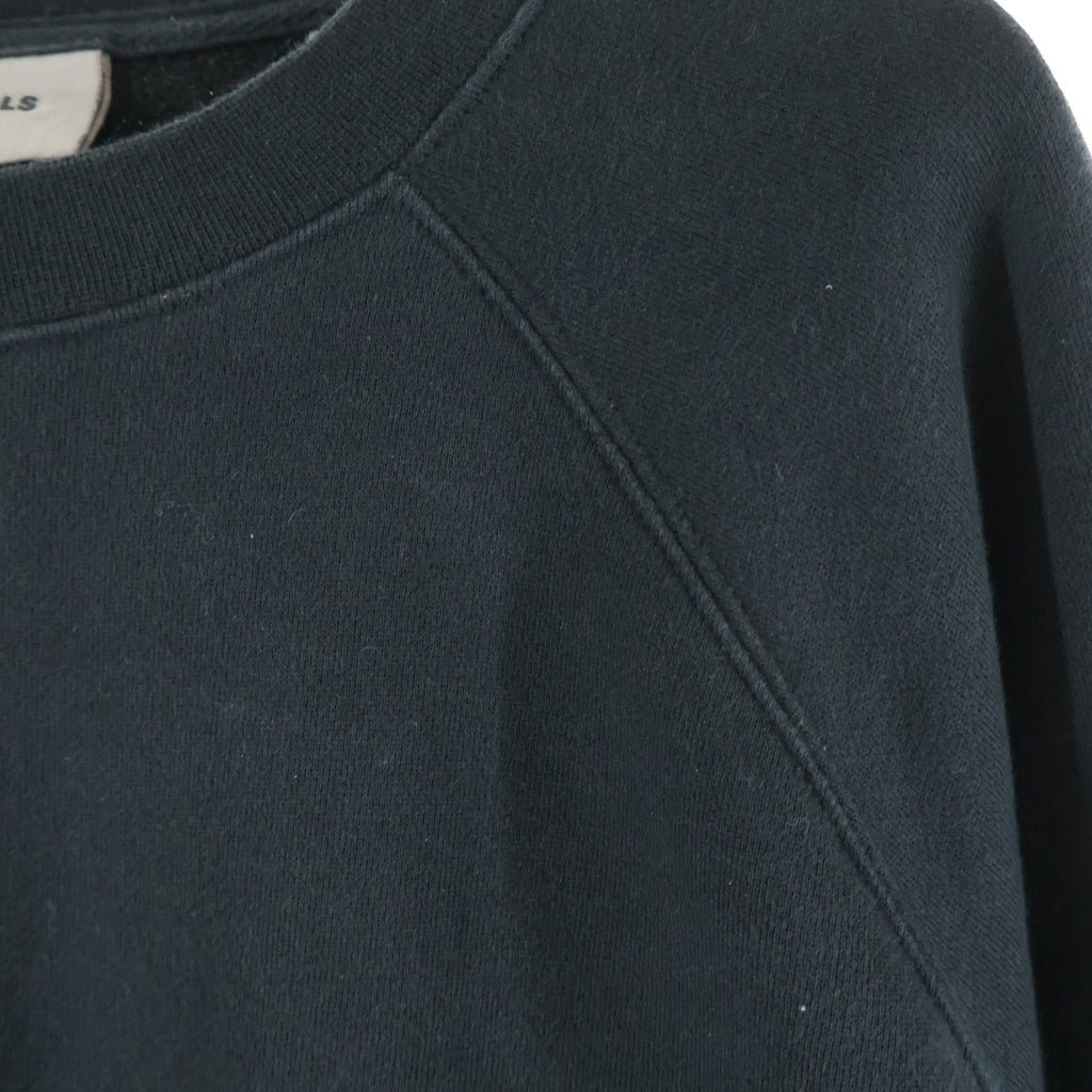 FEAR OF GOD ESSENTIALS(フィアオブゴッド エッセンシャルズ) SWEAT SHIRT フェルトロゴ スウェットシャツ トレーナー クルーネック ブラック