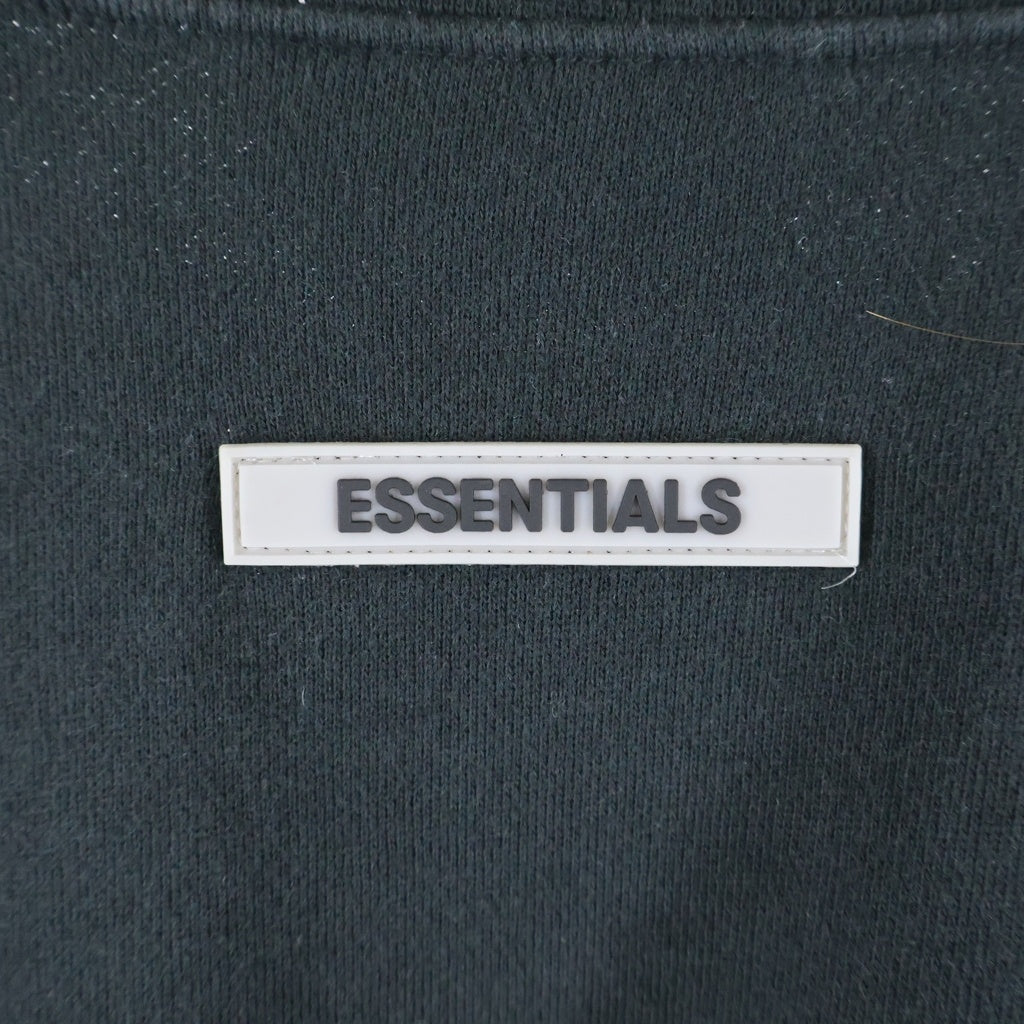 FEAR OF GOD ESSENTIALS(フィアオブゴッド エッセンシャルズ) SWEAT SHIRT フェルトロゴ スウェットシャツ トレーナー クルーネック ブラック