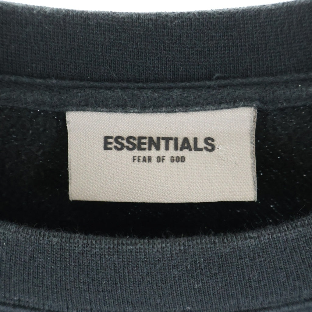FEAR OF GOD ESSENTIALS(フィアオブゴッド エッセンシャルズ) SWEAT SHIRT フェルトロゴ スウェットシャツ トレーナー クルーネック ブラック