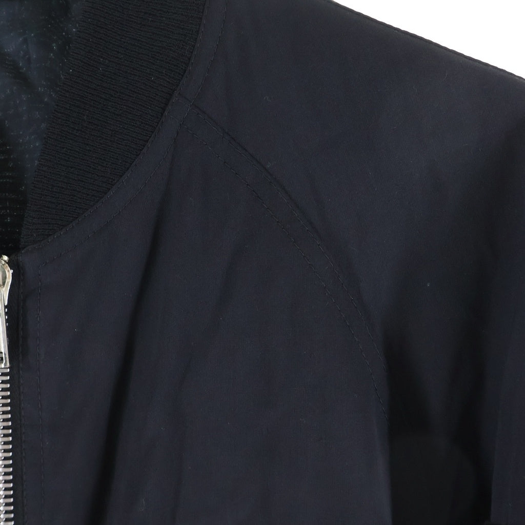 Rick Owens(リックオウエンス) 17SS ビスコースウールフライトジャケット ブルゾン ジップアップ ブラック RU17S9792-WL