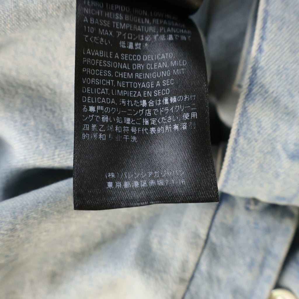 BALENCIAGA(バレンシアガ) 18SS BACK LOGO DENIM SHIRT バックロゴ デニムシャツ 長袖シャツ インディゴ 557578