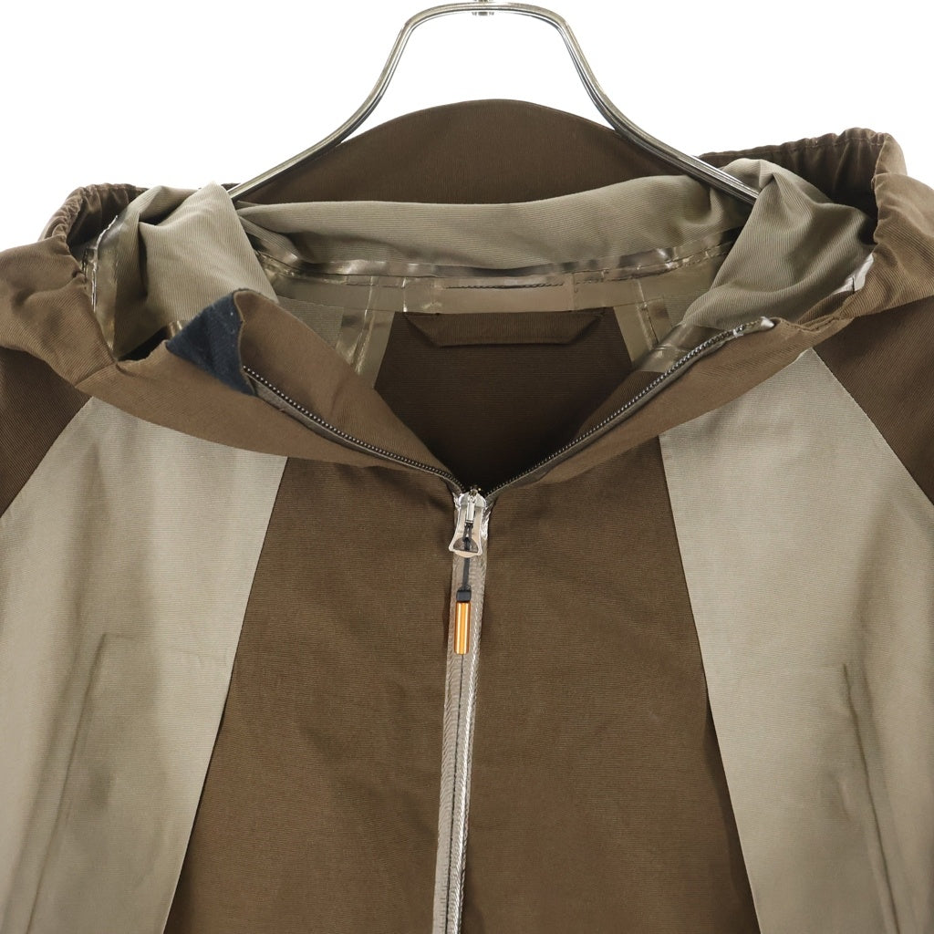 Acne Studios(アクネ ストゥディオズ) TWO-TONE UNLINED PARKA JACKET ツートン ジップアップ マウンテンパーカー ブラウン