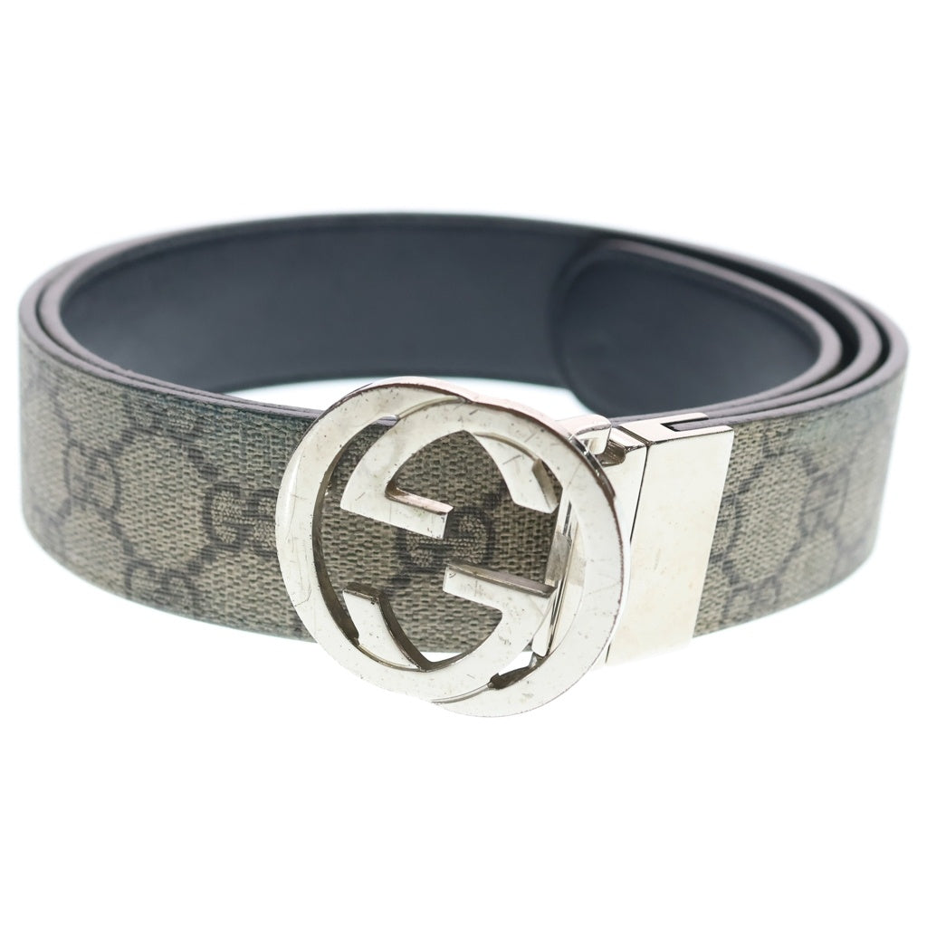GUCCI(グッチ) Interlocking Belt インターロッキング G レザーベルト ベージュ 473030