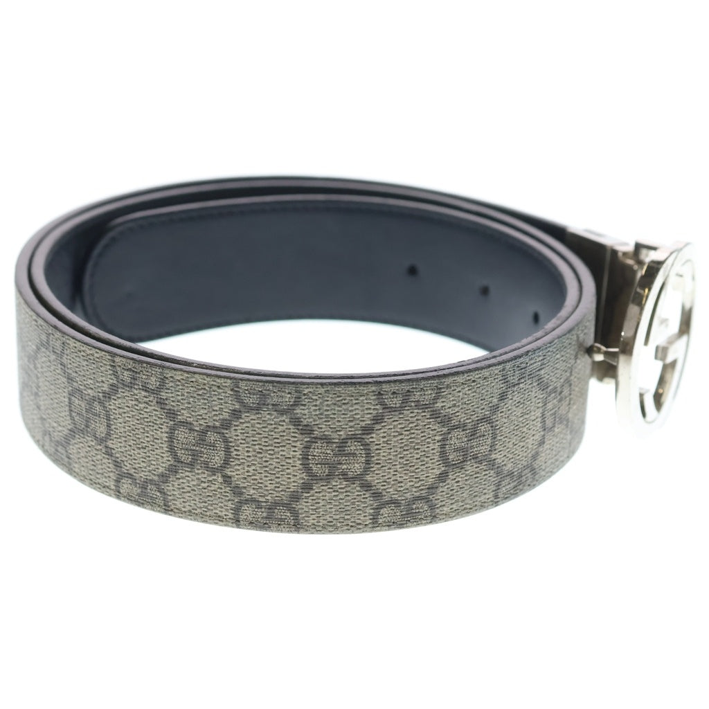 GUCCI(グッチ) Interlocking Belt インターロッキング G レザーベルト ベージュ 473030