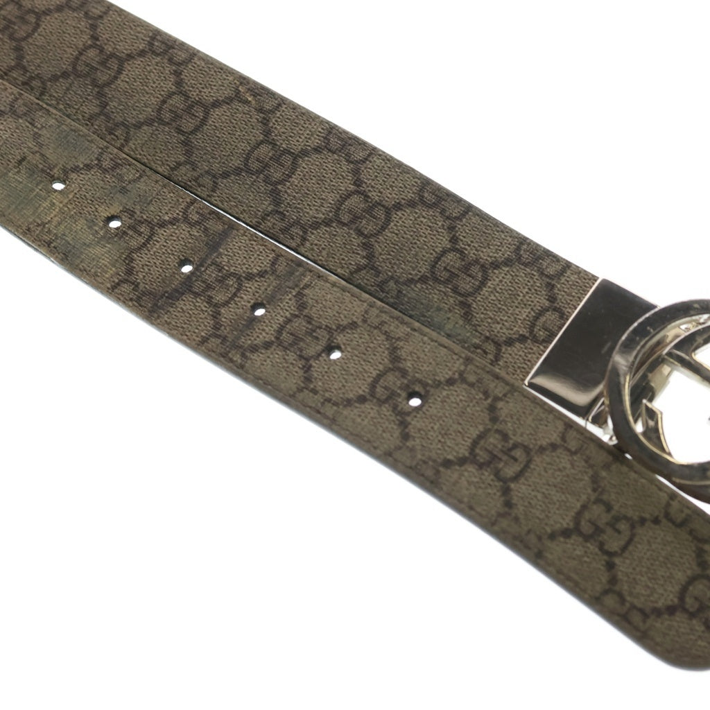 GUCCI(グッチ) Interlocking Belt インターロッキング G レザーベルト ベージュ 473030