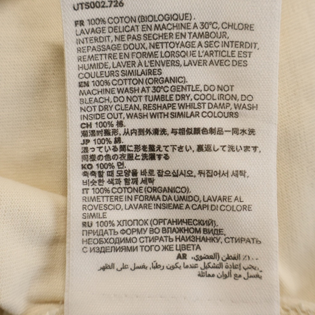 AMI Alexandre Mattiussi(アミアレクサンドルマテュッシ) T-Shirt ハートロゴ刺繍 半袖Tシャツ ベージュ UTS002.726