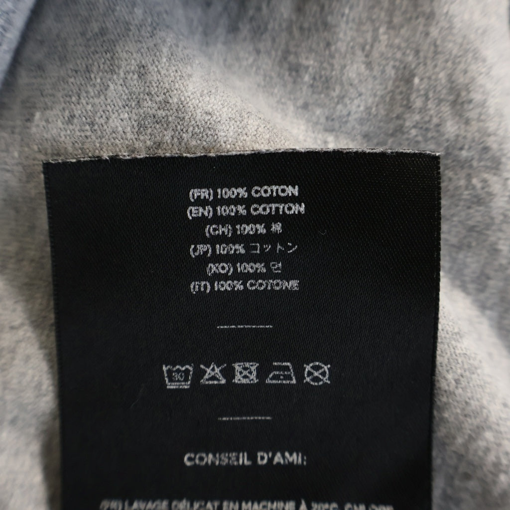 AMI Alexandre Mattiussi(アミアレクサンドルマテュッシ) T-Shirt ハートロゴ刺繍 半袖Tシャツ グレー H18J106.720