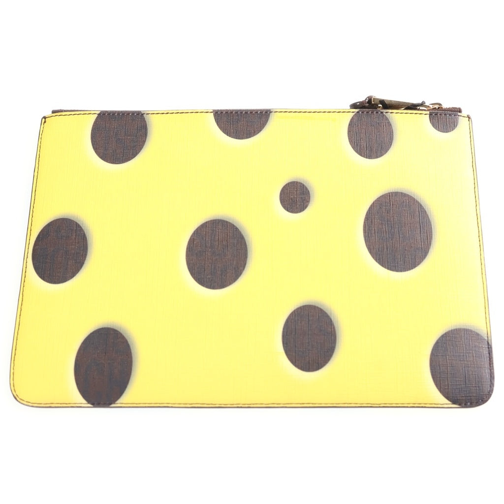 MOSCHINO(モスキーノ) Sponge Bob Clutch Bag スポンジボブ レザークラッチバッグ イエロー