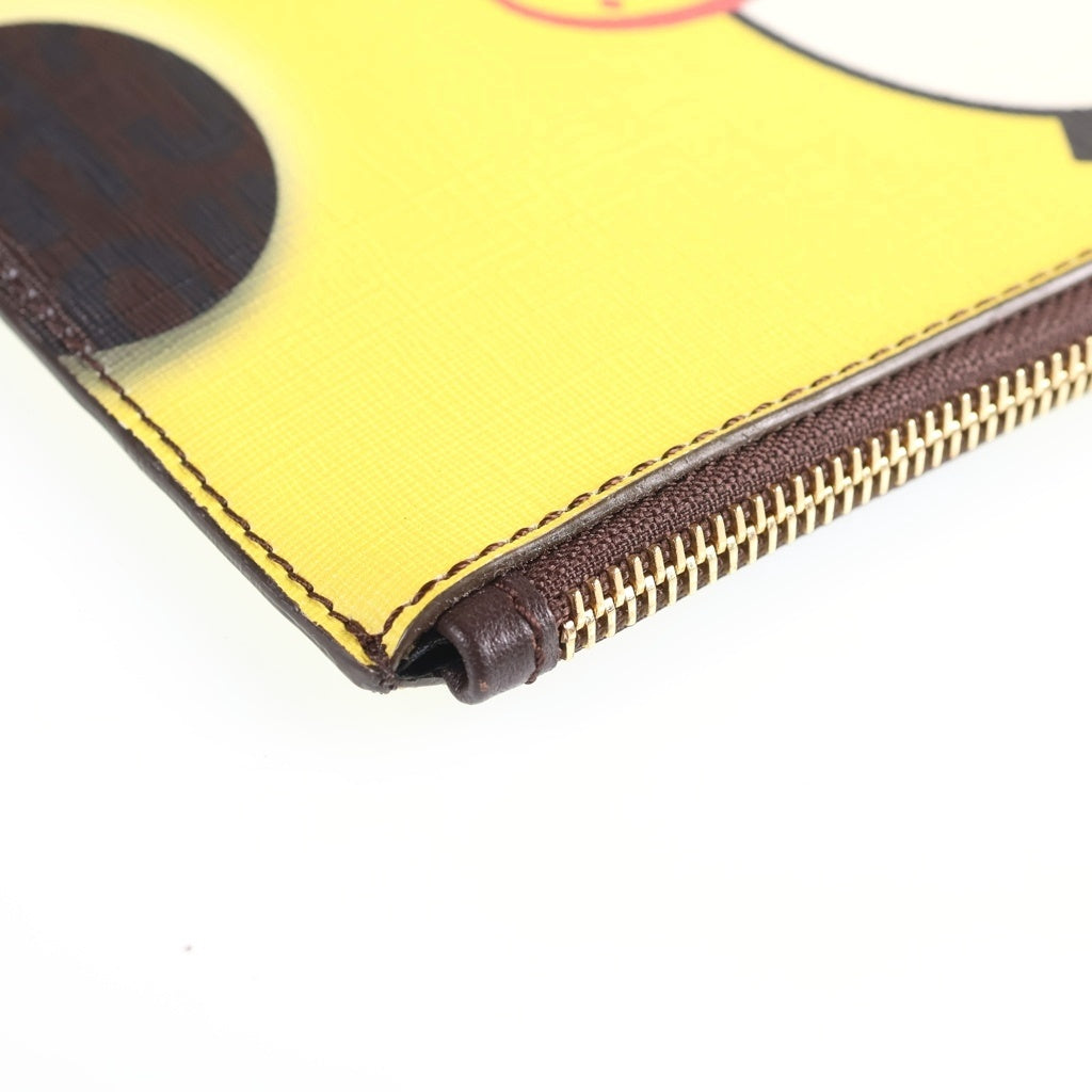 MOSCHINO(モスキーノ) Sponge Bob Clutch Bag スポンジボブ レザークラッチバッグ イエロー