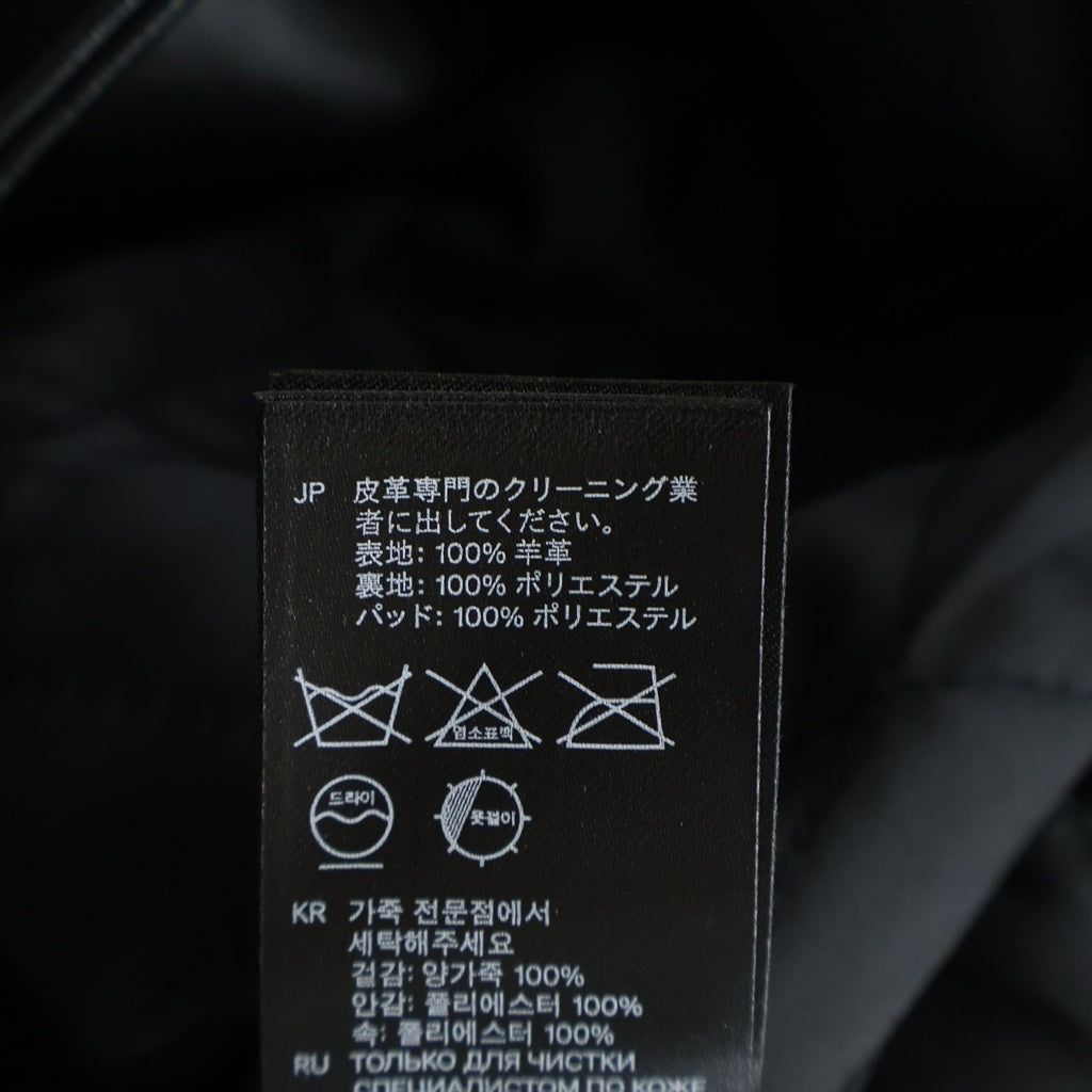 VERSACE(ヴェルサーチ) ×H&M Leather Long Coat スタッズ装飾 レザーロングコート ブラック レディース