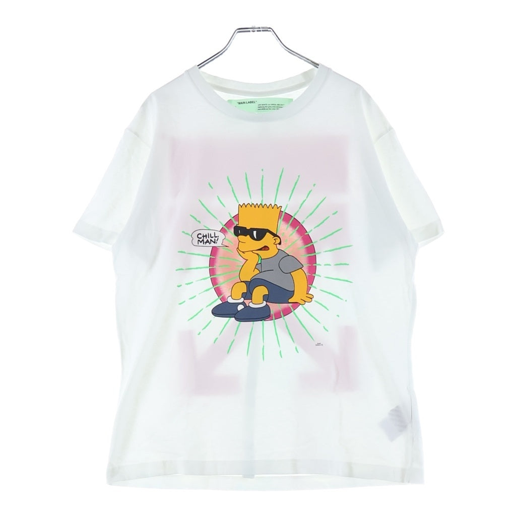 OFF-WHITE(オフホワイト) 19SS Bart Simpson T-Shirt シンプソンズ 半袖Tシャツ ホワイト OMAA036S19185003