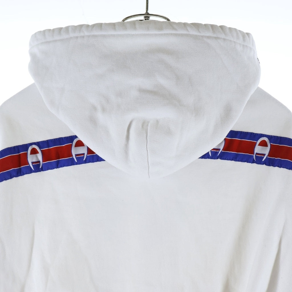 VETEMENTS(ヴェトモン) 17SS ×Champion Tape Zip Up Hoodie チャンピオン テープ ジップアップスウェットパーカー フーディー ホワイト MSS17CH17