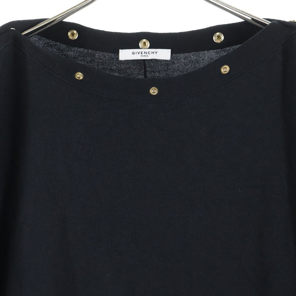 GIVENCHY(ジバンシィ) Knit T-Shirt オーバーサイズ ニット半袖Tシャツ ブラック 13X 7855 540