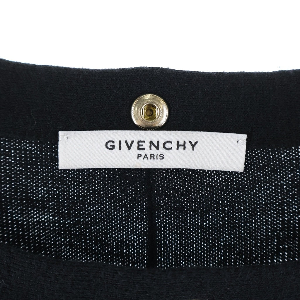 GIVENCHY(ジバンシィ) Knit T-Shirt オーバーサイズ ニット半袖Tシャツ ブラック 13X 7855 540