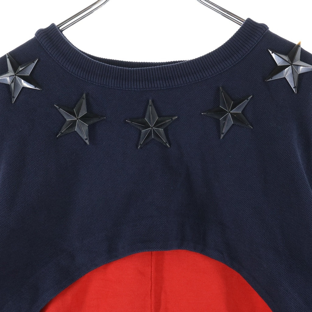 GIVENCHY(ジバンシィ) Cropped Star Sweatshirt クロップド スター クルーネックスウェットトレーナー ネイビー 13S 7232 655