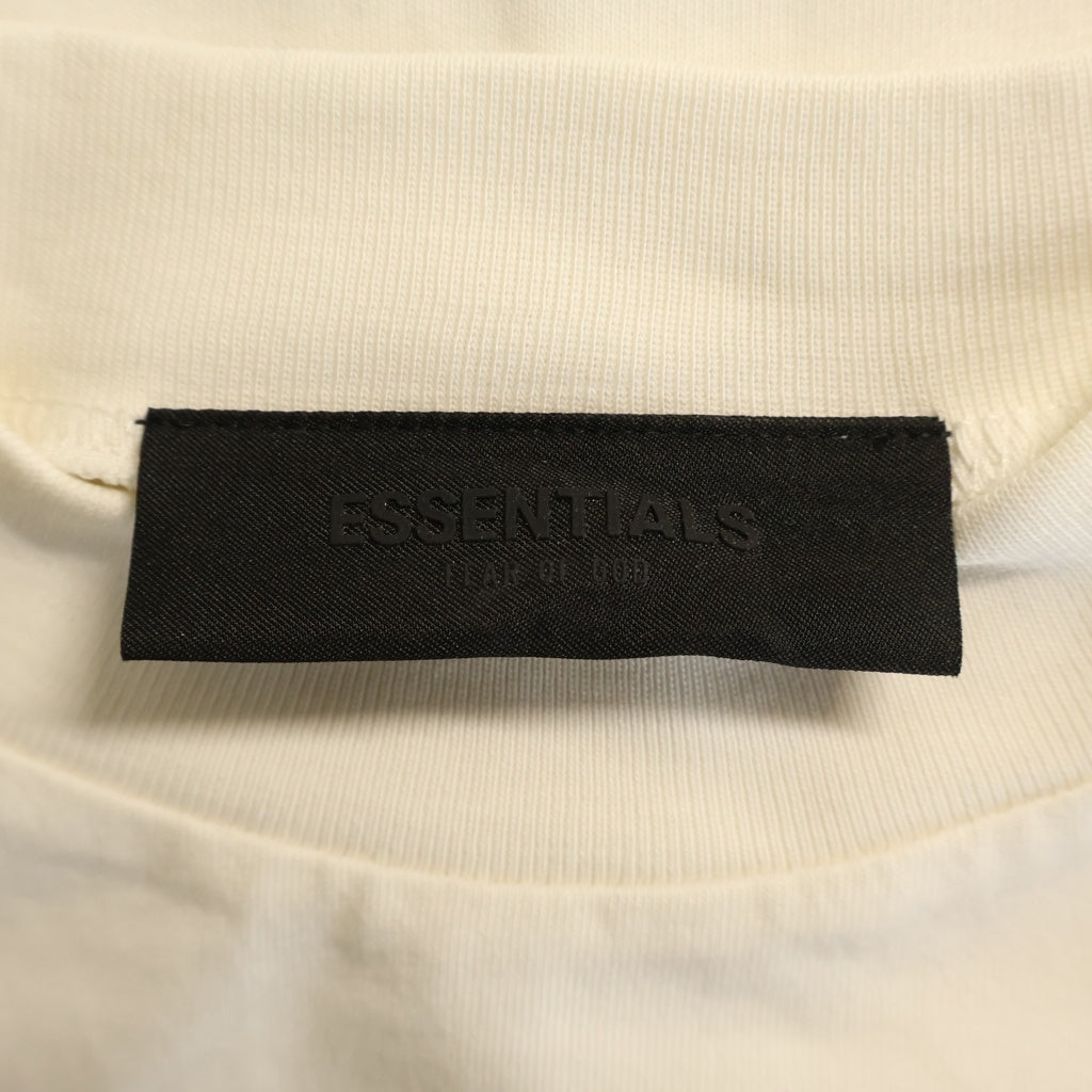 FEAR OF GOD ESSENTIALS(フィアオブゴッド エッセンシャルズ) S/S T-SHIRT ラバーロゴ 半袖Tシャツ アイボリー