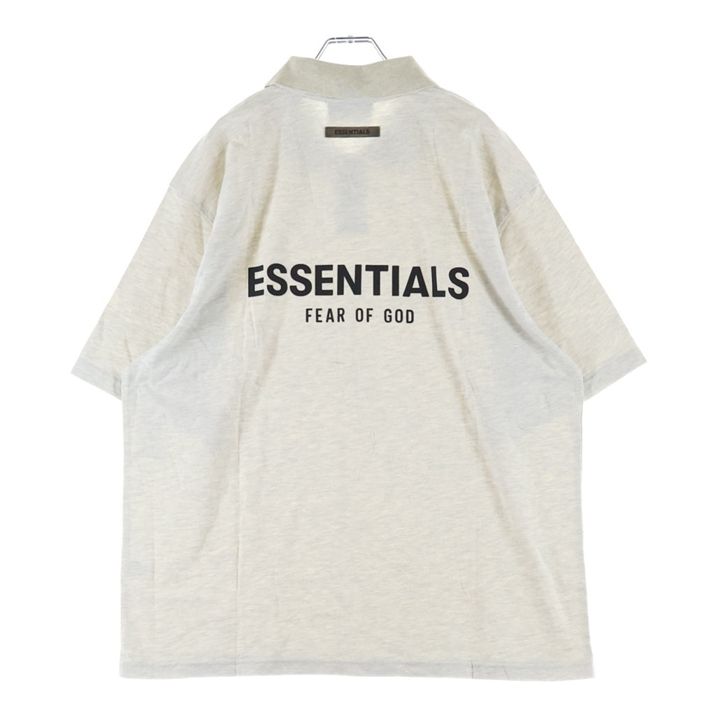FEAR OF GOD ESSENTIALS(フィアオブゴッド エッセンシャルズ) S/S POLO SHIRT ラバーロゴ 半袖ポロシャツ グレー