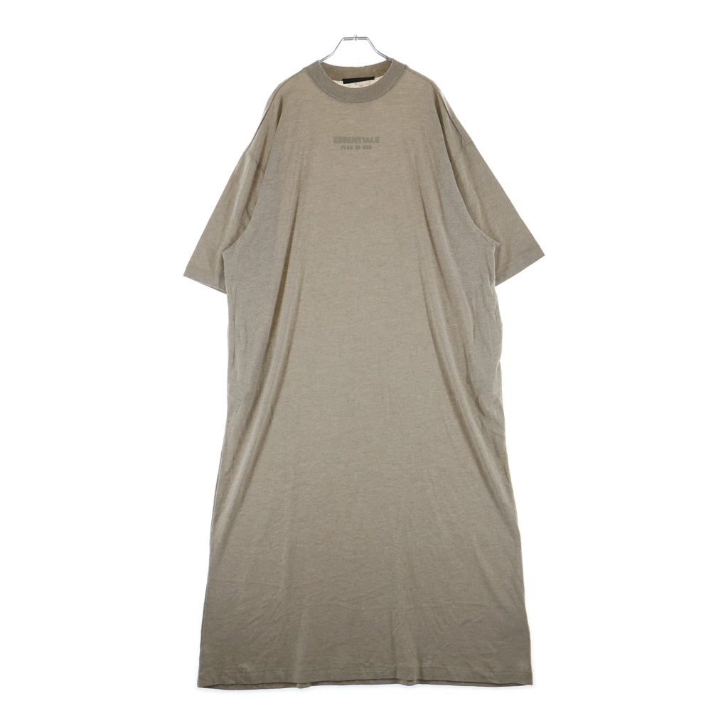 FEAR OF GOD ESSENTIALS(フィアオブゴッド エッセンシャルズ) DRESS ラバーロゴ 半袖Tシャツ ロングドレス レディース