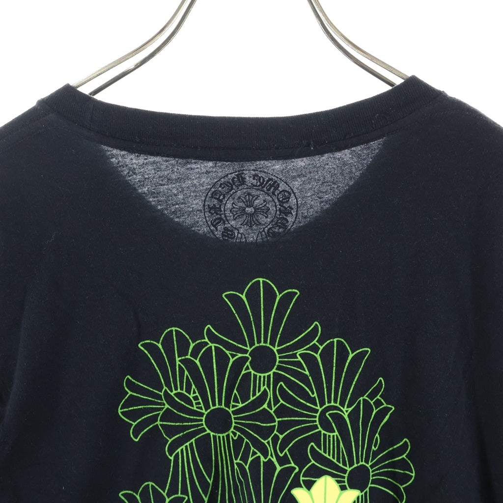CHROME HEARTS(クロムハーツ) セメタリークロス 背面プリント ロングスリーブTシャツ 長袖Tシャツ カットソー ブラック/グリーン