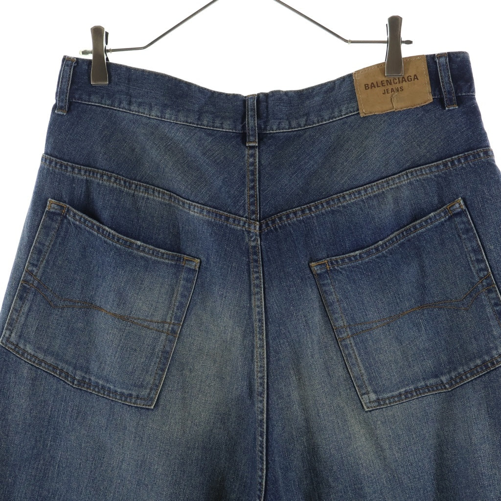 BALENCIAGA(バレンシアガ) George V Denim Baggy Pants ドローコード バギーデニムパンツ インディゴ 814161TRW62 814161 TRW62