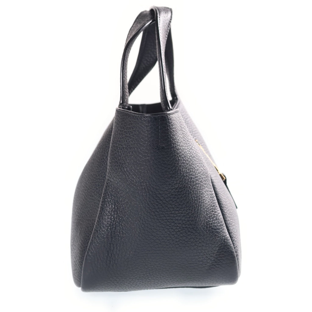 SAINT LAURENT PARIS(サンローランパリ) LE 5 A 7 ル サンカセット ベイビーベア グレインレザー2WAY ショルダーバッグ ブラック レディース