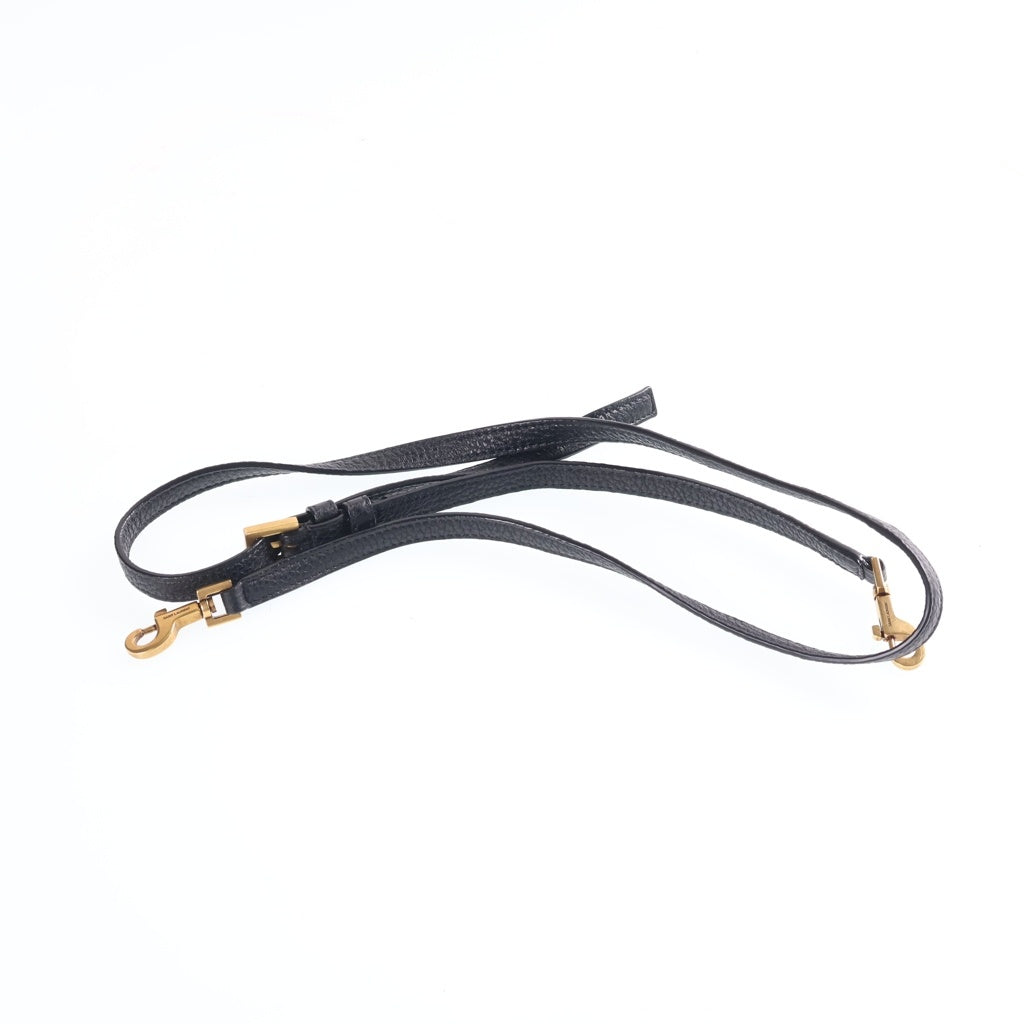 SAINT LAURENT PARIS(サンローランパリ) LE 5 A 7 ル サンカセット ベイビーベア グレインレザー2WAY ショルダーバッグ ブラック レディース