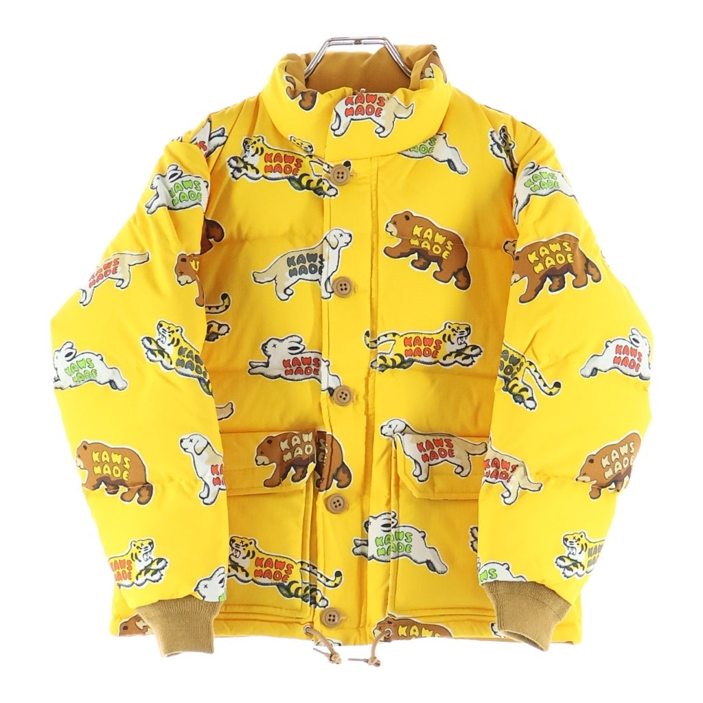 HUMAN MADE(ヒューマンメイド) 23AW x KAWS Made Down Jacket Kids ×カウズ メイド ダウンジャケット キッズ イエロー XX26JK005