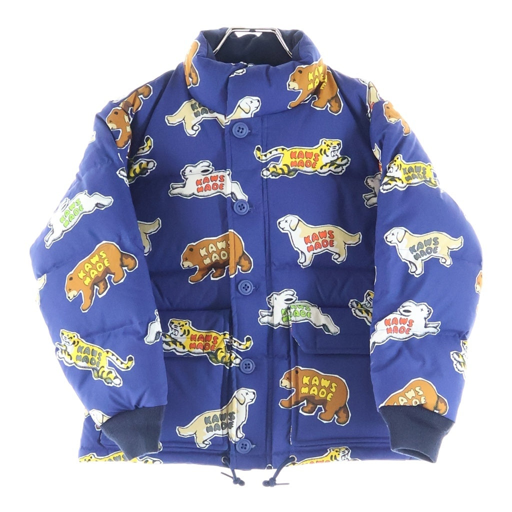 HUMAN MADE(ヒューマンメイド) 23AW x KAWS Made Down Jacket Kids ×カウズ メイド ダウンジャケット キッズ ブルー XX26JK005